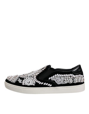 Schwarz verschönert London Männer Slip On Schuhe