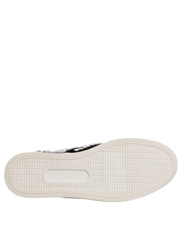 Schwarz verschönert London Männer Slip On Schuhe