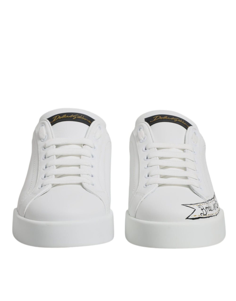 Weiße Leder Low Top Lace Up Sneakers Schuhe
