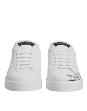 Weiße Leder Low Top Lace Up Sneakers Schuhe
