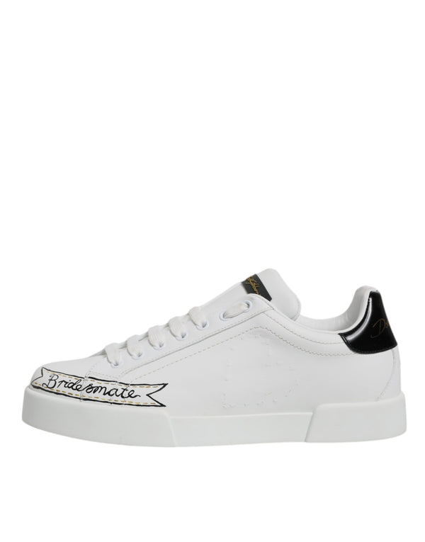 Weiße Leder Low Top Lace Up Sneakers Schuhe