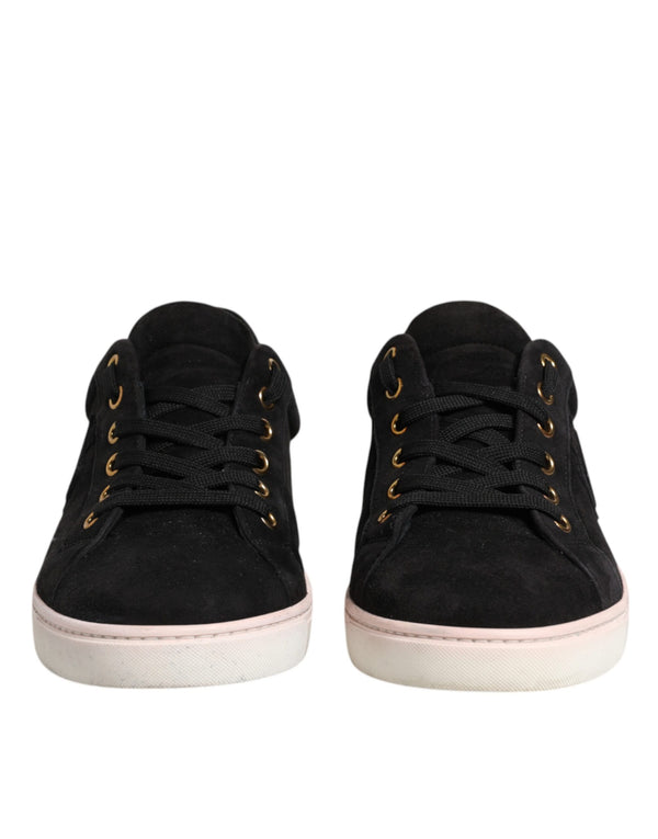 Schwarz Logo Wildleder Leder Männer Turnschuhe Schuhe