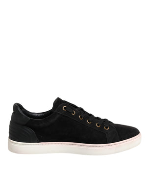 Schwarz Logo Wildleder Leder Männer Turnschuhe Schuhe