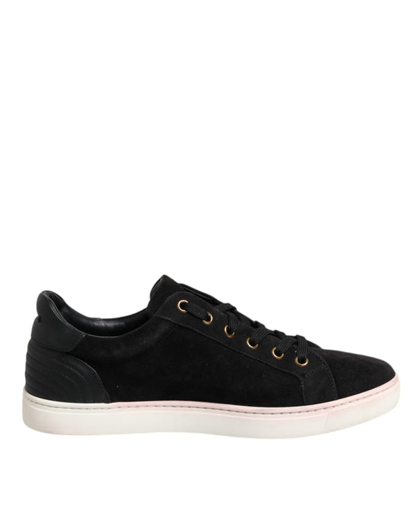 Schwarz Logo Wildleder Leder Männer Turnschuhe Schuhe