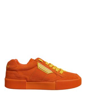 Orange Miami Leder Low Top Turnschuhe Schuhe