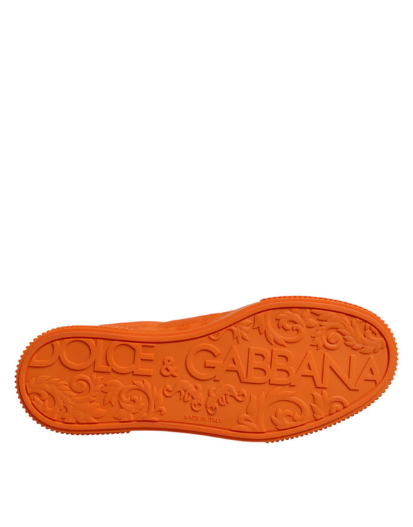 Orange Miami Leder Low Top Turnschuhe Schuhe