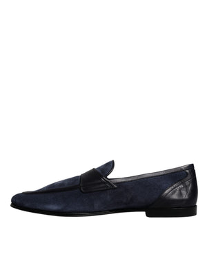 Blau Wildleder Schuhe Loafer Mokassin Schuhe