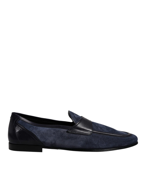 Blau Wildleder Schuhe Loafer Mokassin Schuhe