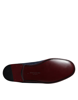 Blau Wildleder Schuhe Loafer Mokassin Schuhe