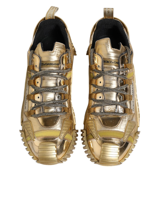 Gold Stretch Lace Up NS1 Turnschuhe Schuhe