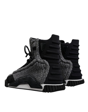Grau Schwarz NS1 High Top Stiefel Sneakers Schuhe