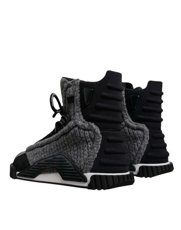 Grau Schwarz NS1 High Top Stiefel Sneakers Schuhe