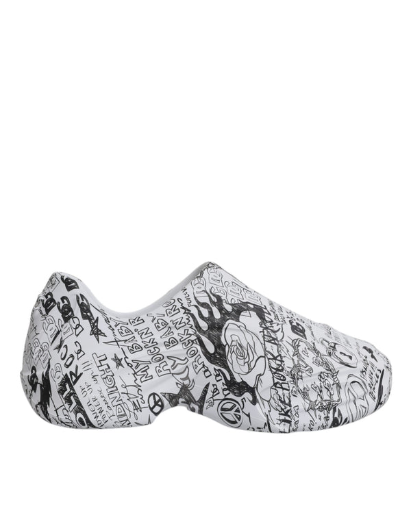 Weiß Schwarz Graffiti Daymaster Turnschuhe Schuhe