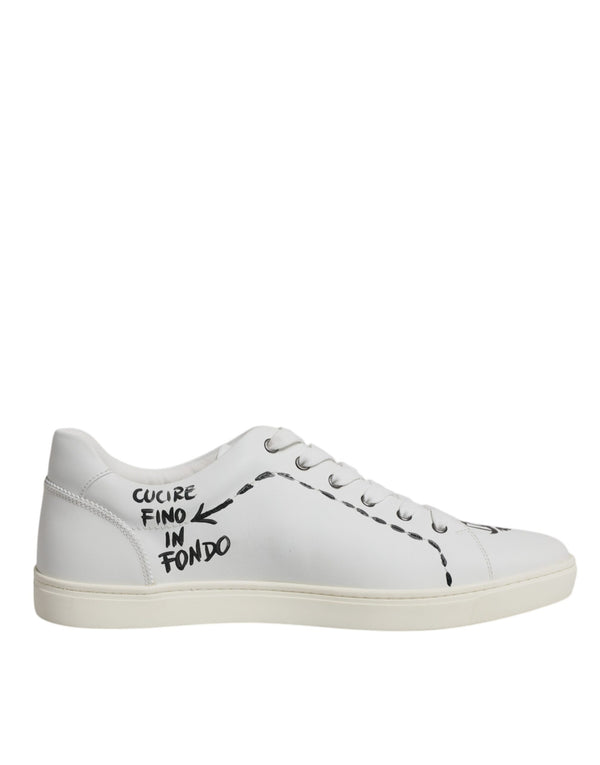 Weiß Leder Milano Low Top Turnschuhe Schuhe