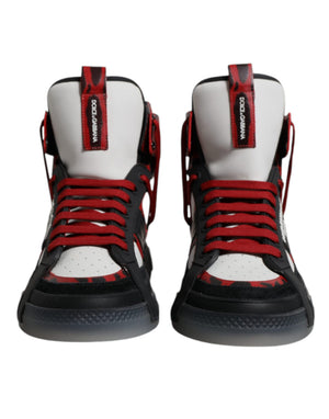 Multicolor Leder High Top Sneakers Schuhe