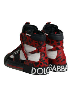 Multicolor Leder High Top Sneakers Schuhe