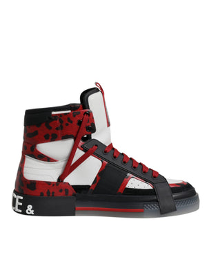 Multicolor Leder High Top Sneakers Schuhe