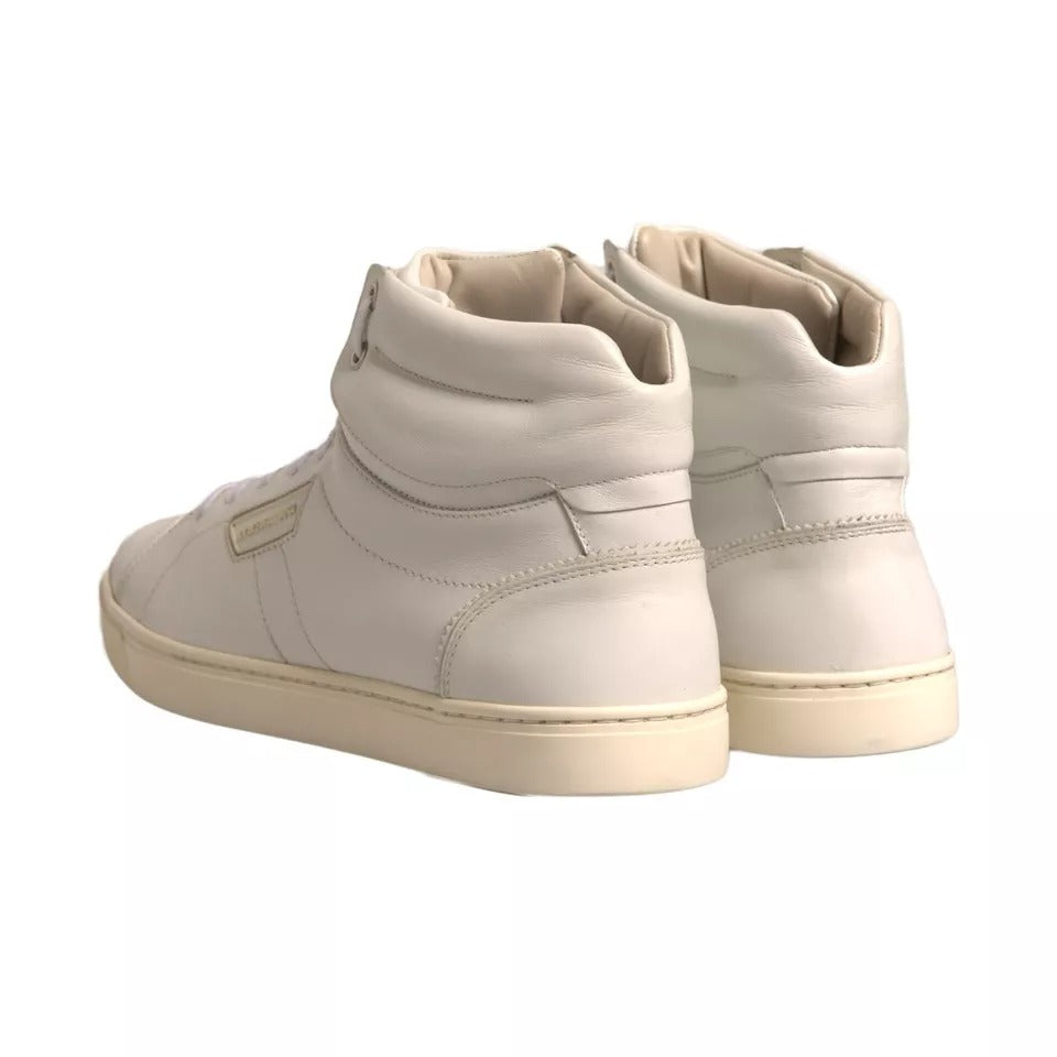 Weiß London Logo High Top Turnschuhe Schuhe