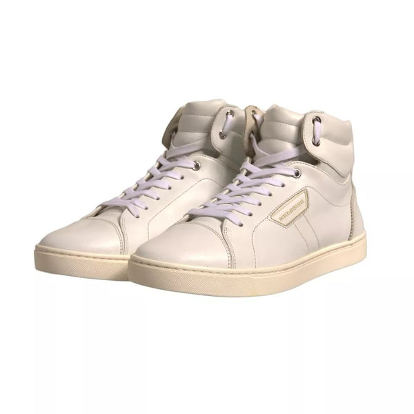 Weiß London Logo High Top Turnschuhe Schuhe