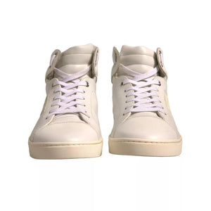 Weiß London Logo High Top Turnschuhe Schuhe