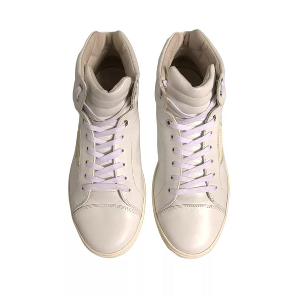 Weiß London Logo High Top Turnschuhe Schuhe