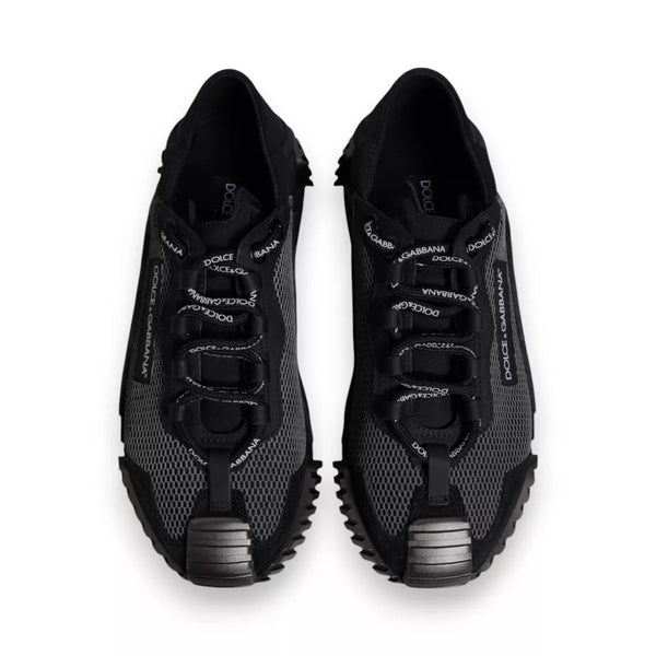 Schwarz Nylon NS1 Low Top Männer Turnschuhe Schuhe