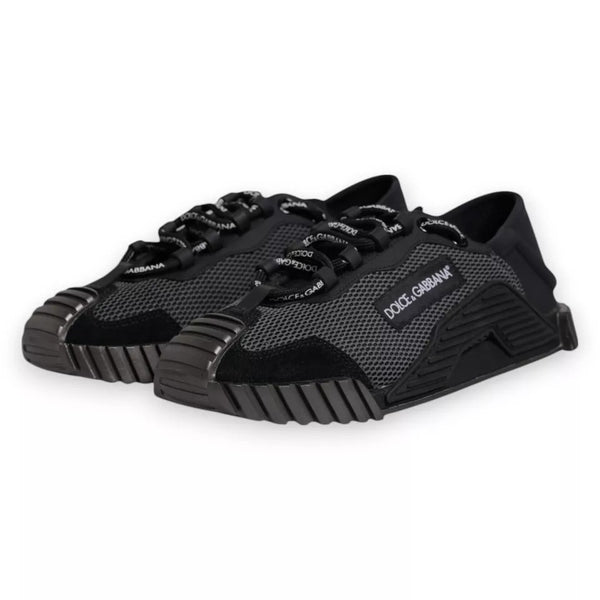Schwarz Nylon NS1 Low Top Männer Turnschuhe Schuhe