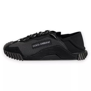Schwarz Nylon NS1 Low Top Männer Turnschuhe Schuhe
