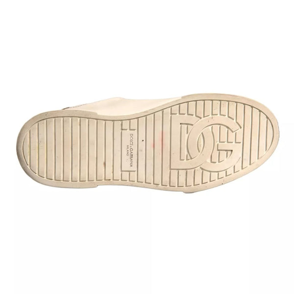 Weiß Crown Patch Portofino Turnschuhe Schuhe