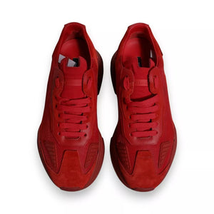 Rote Leder Daymaster Low Top Sneakers Schuhe