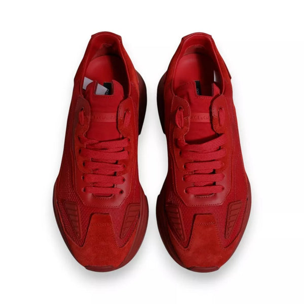 Rote Leder Daymaster Low Top Sneakers Schuhe