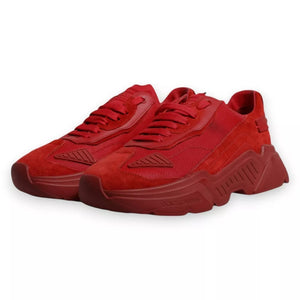 Rote Leder Daymaster Low Top Sneakers Schuhe