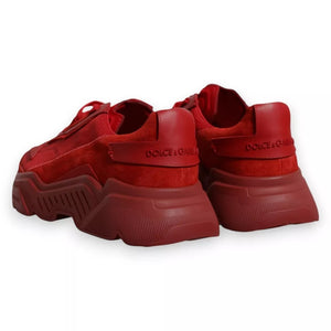 Rote Leder Daymaster Low Top Sneakers Schuhe