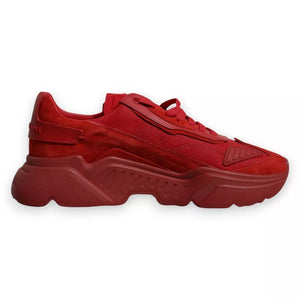 Rote Leder Daymaster Low Top Sneakers Schuhe