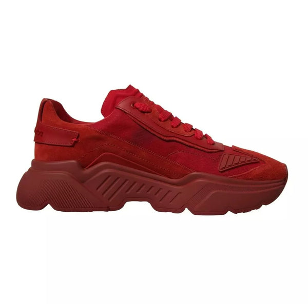 Rote Leder Daymaster Low Top Sneakers Schuhe