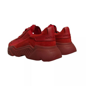 Rote Leder Daymaster Low Top Sneakers Schuhe