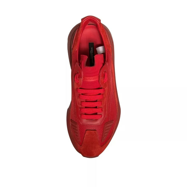 Rote Leder Daymaster Low Top Sneakers Schuhe