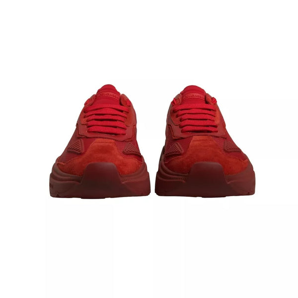 Rote Leder Daymaster Low Top Sneakers Schuhe