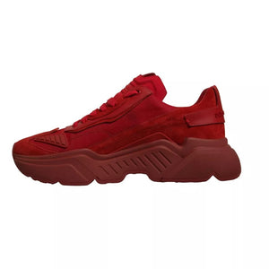 Rote Leder Daymaster Low Top Sneakers Schuhe