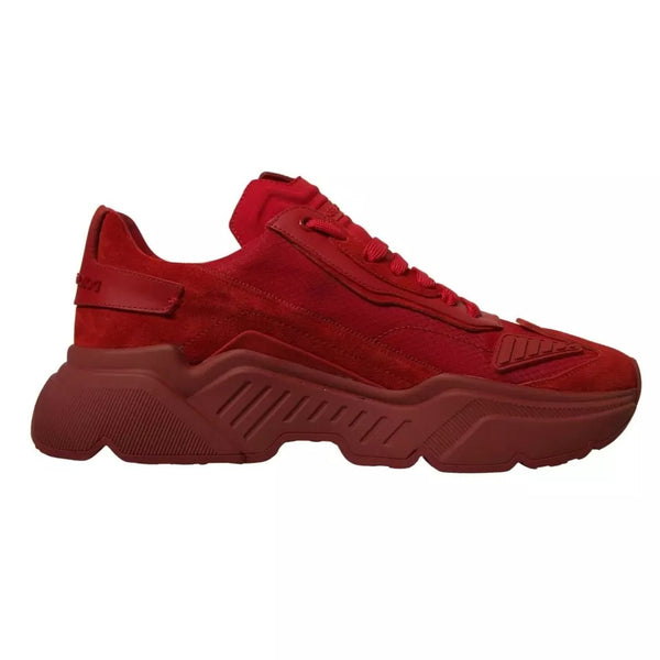 Rote Leder Daymaster Low Top Sneakers Schuhe