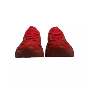 Rote Leder Daymaster Low Top Sneakers Schuhe