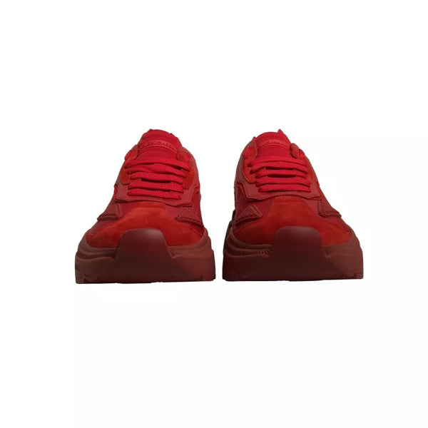 Rote Leder Daymaster Low Top Sneakers Schuhe