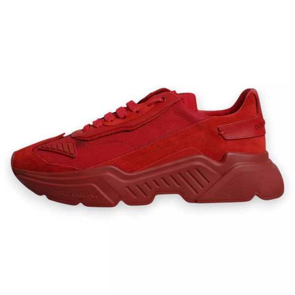 Rote Leder Daymaster Low Top Sneakers Schuhe