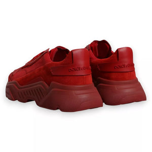 Rote Leder Daymaster Low Top Sneakers Schuhe