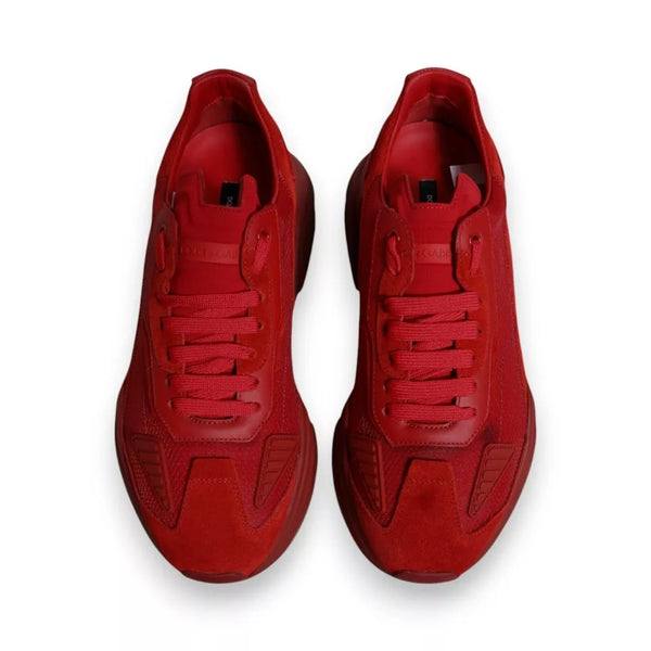 Rote Leder Daymaster Low Top Sneakers Schuhe