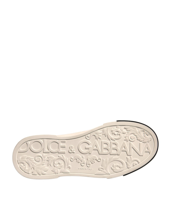 Weiß Leder Logo Portofino Turnschuhe Schuhe