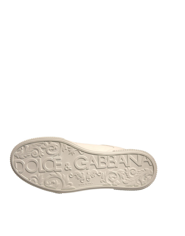 Weiß Miami Leder Low Top Turnschuhe Schuhe