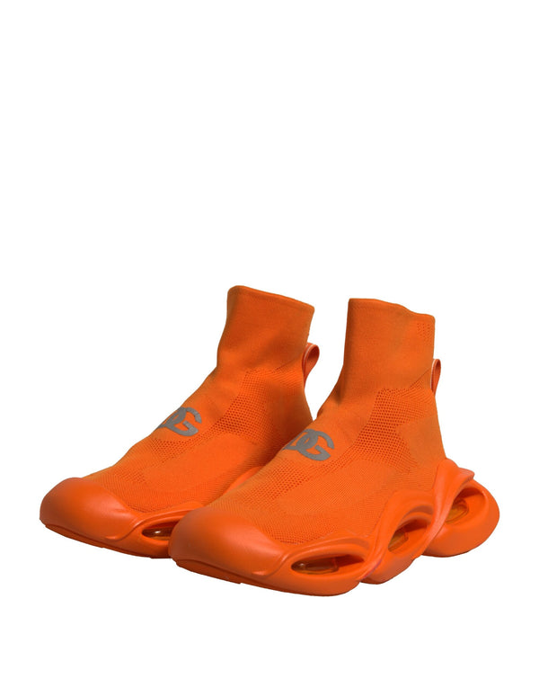Orange Slip On Wave Socken Männer Turnschuhe Schuhe
