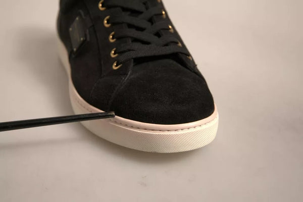 Schwarz Logo Wildleder Leder Männer Turnschuhe Schuhe
