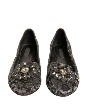 Silber Kristall Loafer Spitze Ballett Flats Schuhe